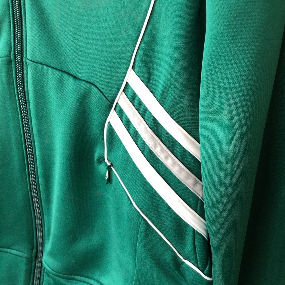 Adidas Kelly Green & White varsity jacket S - Picture 6 of 9